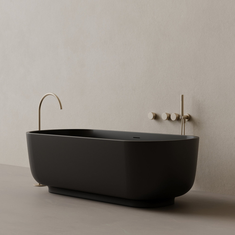 69" x 32" Oval Concrete Freestanding Bathtub