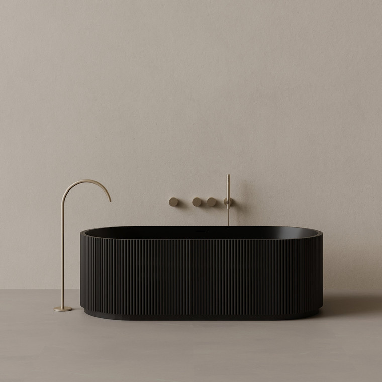 65" x 31" Oval Concrete Freestanding Bathtub