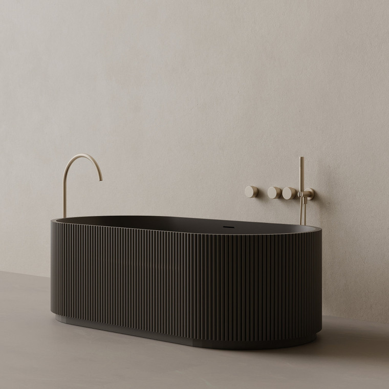 65" x 31" Oval Concrete Freestanding Bathtub