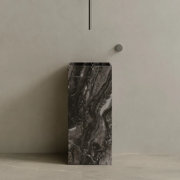 Quaro Handcrafted Stone Pedestal Sink