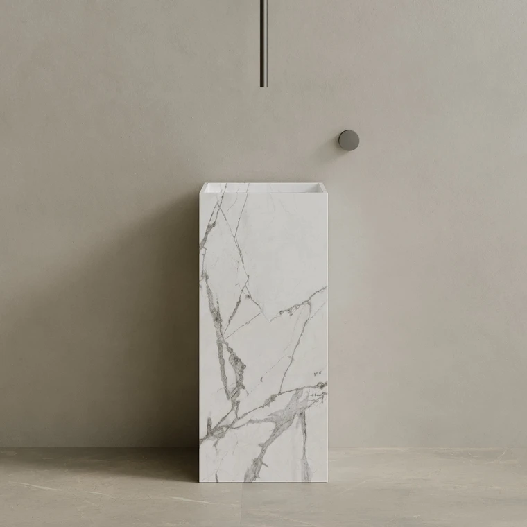 Quaro Handcrafted Stone Pedestal Sink