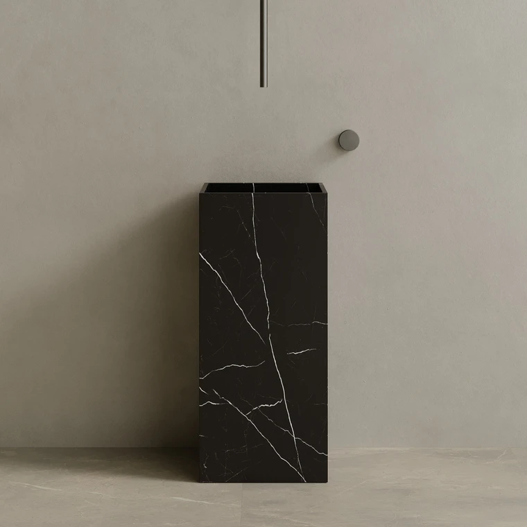 Quaro Handcrafted Stone Pedestal Sink