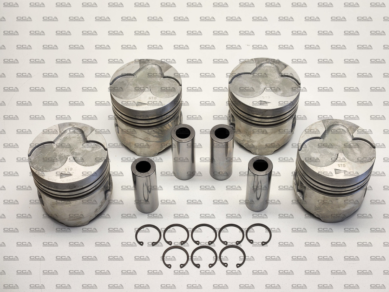 L300 Delica/Pajero (4D56) early style piston set - Aftermarket part