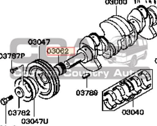 4D56 Crankshaft oil pump drive gear sleeve Genuine part