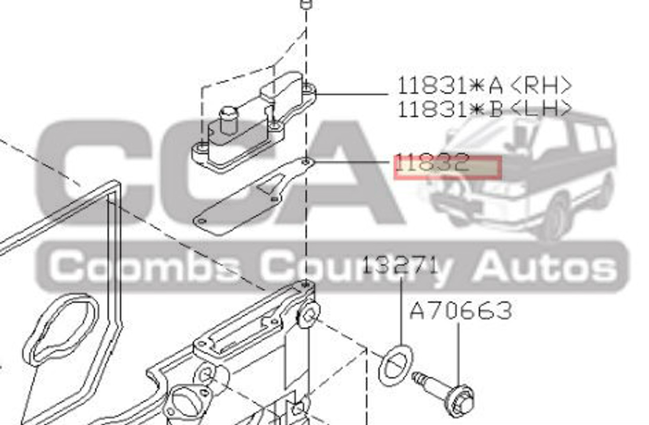 Subaru Valve Cover Breather Gasket 11832AA031