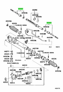 LH/KZH/VCH Hiace front inner tie rod end - Genuine part LH/KZH/VCH Hiace front inner tie rod end - Genuine part