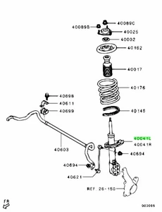 CV5W Delica D5 left front strut - Genuine part
