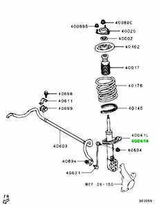 CV5W Delica D5 right front strut - Genuine part