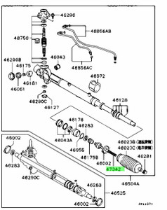 V63W/V65W/V73W/V75W Pajero front inner tie rod end - Aftermarket part
