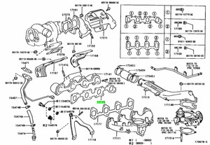 2LTE Exhaust manifold gasket - Genuine part