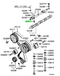L300 Delica (4D56) later style rocker adjuster screw - Genuine part