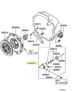 V24/V44 Pajero clutch slave cylinder - Aftermarket part