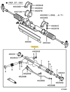 L300 Delica steering rack reseal kit - Genuine part