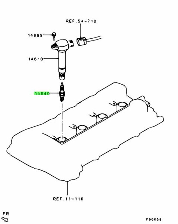 CV5W Delica D5 spark plug (iridium) - Aftermarket part