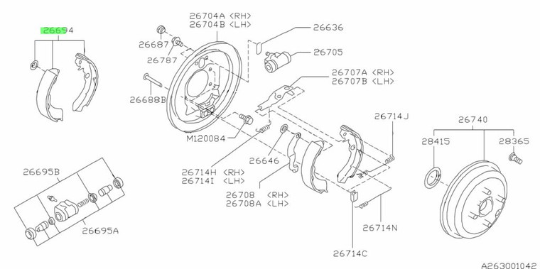 FA8 Domingo rear brake shoes - Aftermarket part