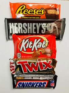 Five Candy Bars Chocolate