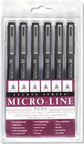 Studio Series Micro-Lined Drawing Black Pens 