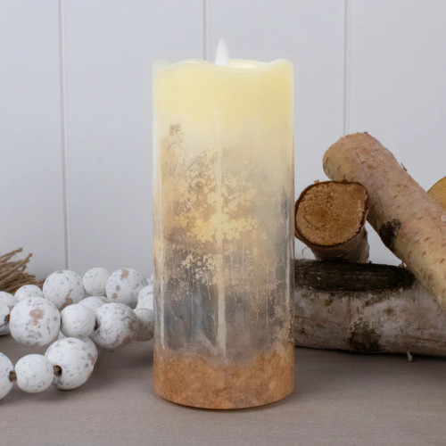 Forest Scene Fiber Optic Candle