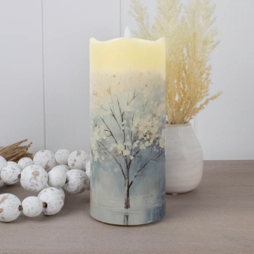 Pond Scene Fiber Optic Candle
