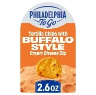 Philadelphia Buffalo Cream Cheese With Round Corn Chips