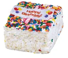 The Crispery's Happy Birthday  Marshmallow Rice Treat Crispy Cakes