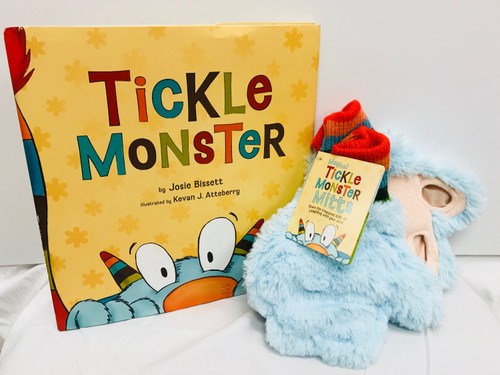 Tickle Monster Hardcover book with Magical Tickle Monster Mitts