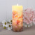 Pink Poppies Fiber Optic Candle