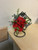 Red Poppies & Silver Dollar Eucalyptus Arrangement in Sphere Container (Silk)