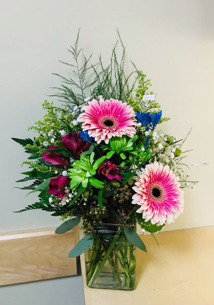 Bright & Bold Blooms Floral Arrangement (BC)