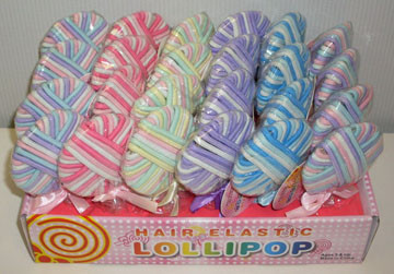 HA-322PE - Lollipop Hair Elastics - Pastel (24pcs)