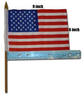 NV-632E - 6" x 9" US Flag (12pcs)