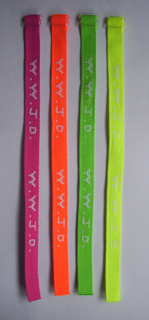 BA-100WN - WWJD Woven Bracelets - Assorted Neon Colors (12pc)