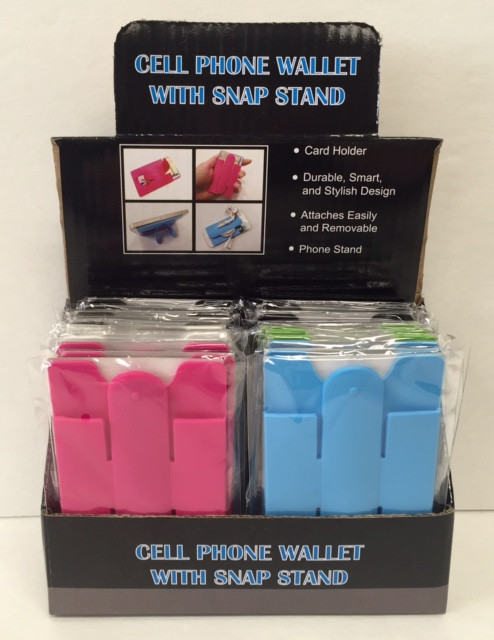 NV-1747S - Cell Phone Wallet w/ Snap Stand (24pc)