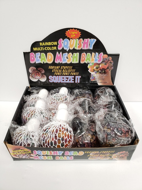 NV-1880NRMG7L - Squishy Bead Mesh Balls Light Up (12pc)