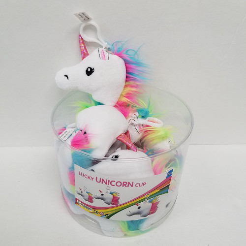 NV-1581 - Plush Unicorn Keychain (12pc)