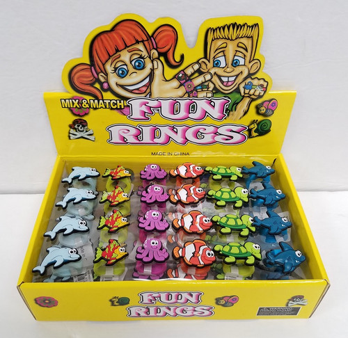 NV-1488SL Fun Sealife Rings (24pc)