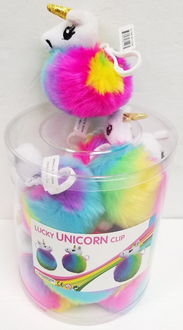 NV-1586 Unicorn Plush Keyclip (12pc)