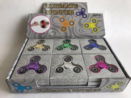 NV-1591M Metallic Fidget Spinners (24pc)