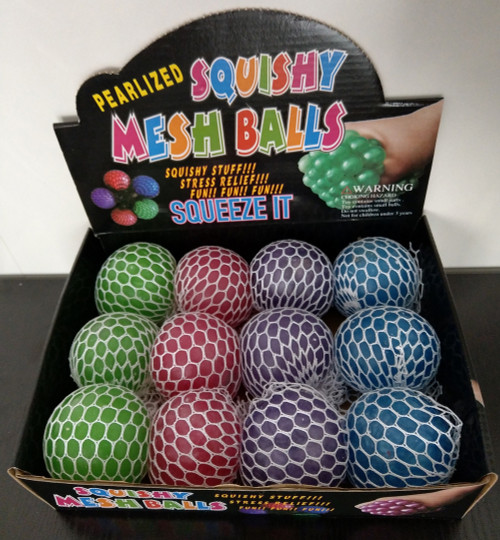 NV-1881P7 Pearlized Squish Mesh Ball (12pc)