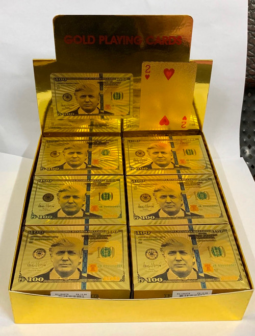 NV-1888TR Gold Trump Playing Cards (12pc)