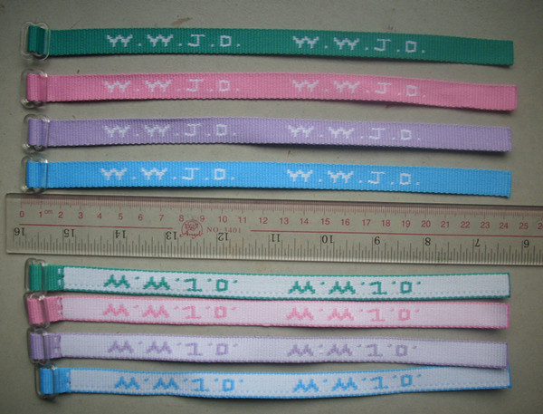 BA-100WP - WWJD Woven Bracelet - Pastel (12pc)