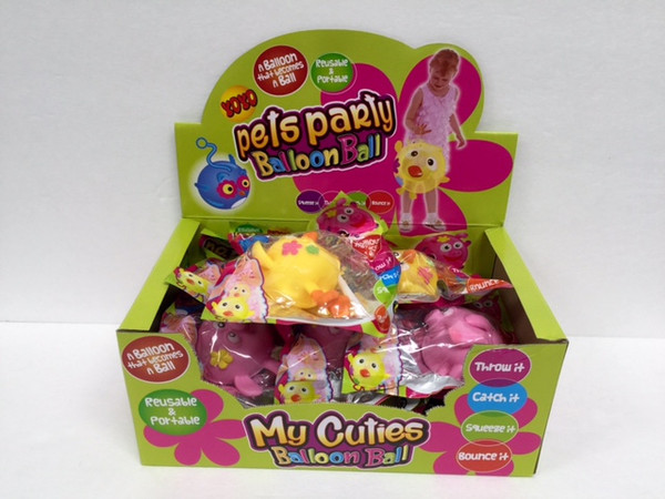 NV-1630AFY - Jelly Balloon Ball - Animals w/ Feet (12pc)