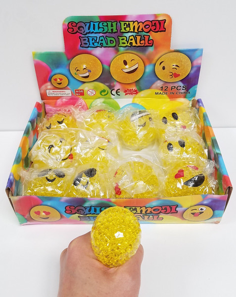NV-1880EMJ - Squish Emoji Bead Ball (12pc)