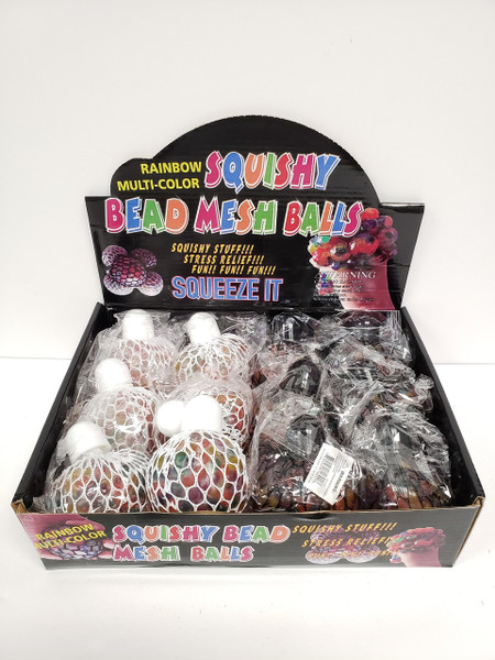 NV-1880NRMG7 - Squishy Bead Mesh Balls Rainbow (12pc)
