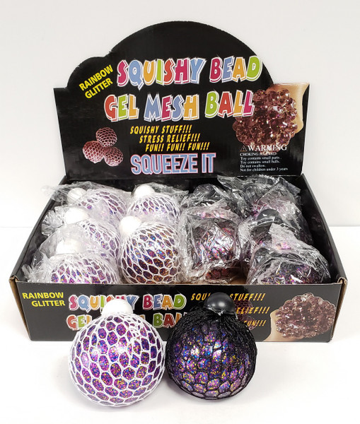 NV-1880RG7 - Glitter Squishy Bead Gel Mesh (12pc)
