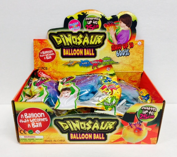 NV-1630DNY Dinosaur Jelly Balloon Ball with Yo-Yo (12pc)