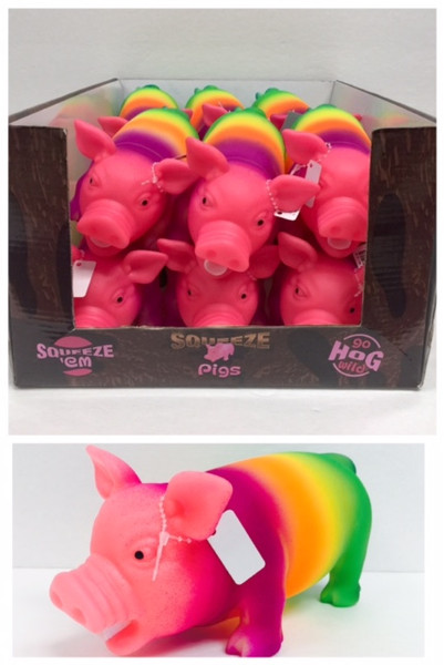 NV-1811RB Squeeze Pig - Rainbow (12pc)