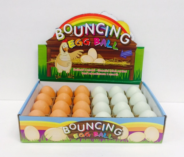 NV-1947WB Bouncing Egg - White/Brown (24pc)