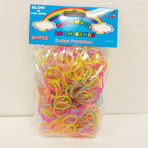 NV-111B6GID Loom Bands Glow in the Dark 600ct (12pc)