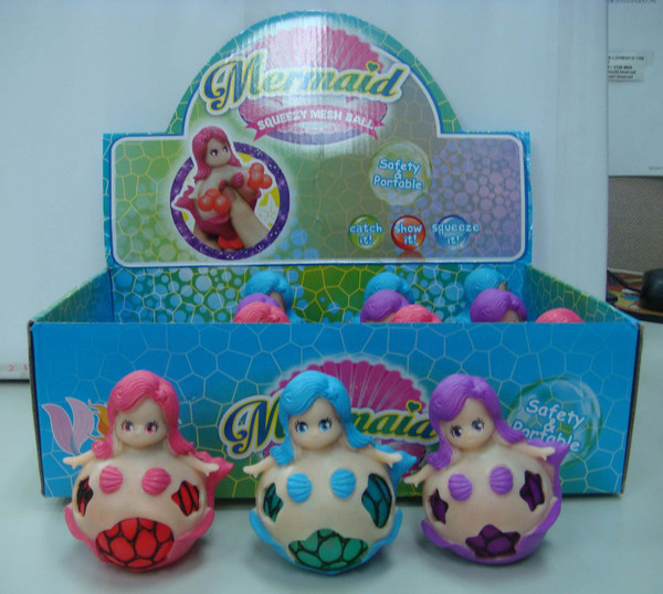 NV-1881MERL Mermaid Squeeze Ball With Light (12pc)